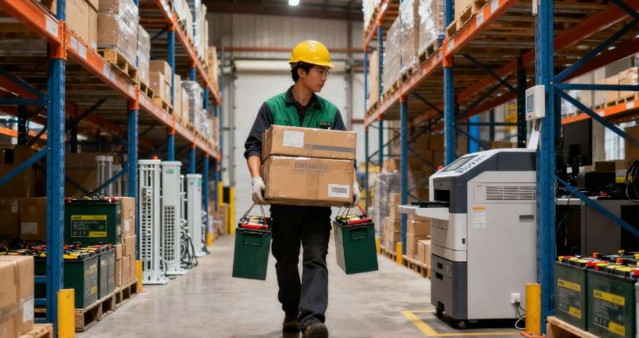 Warehouse employee Cross-Area Label