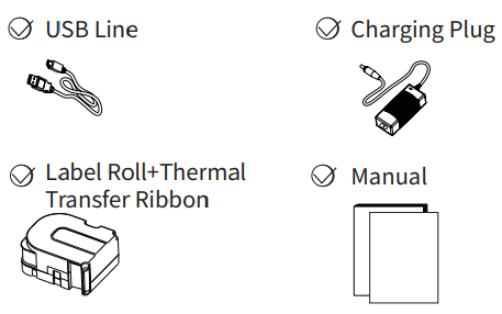 Unpacking label printer