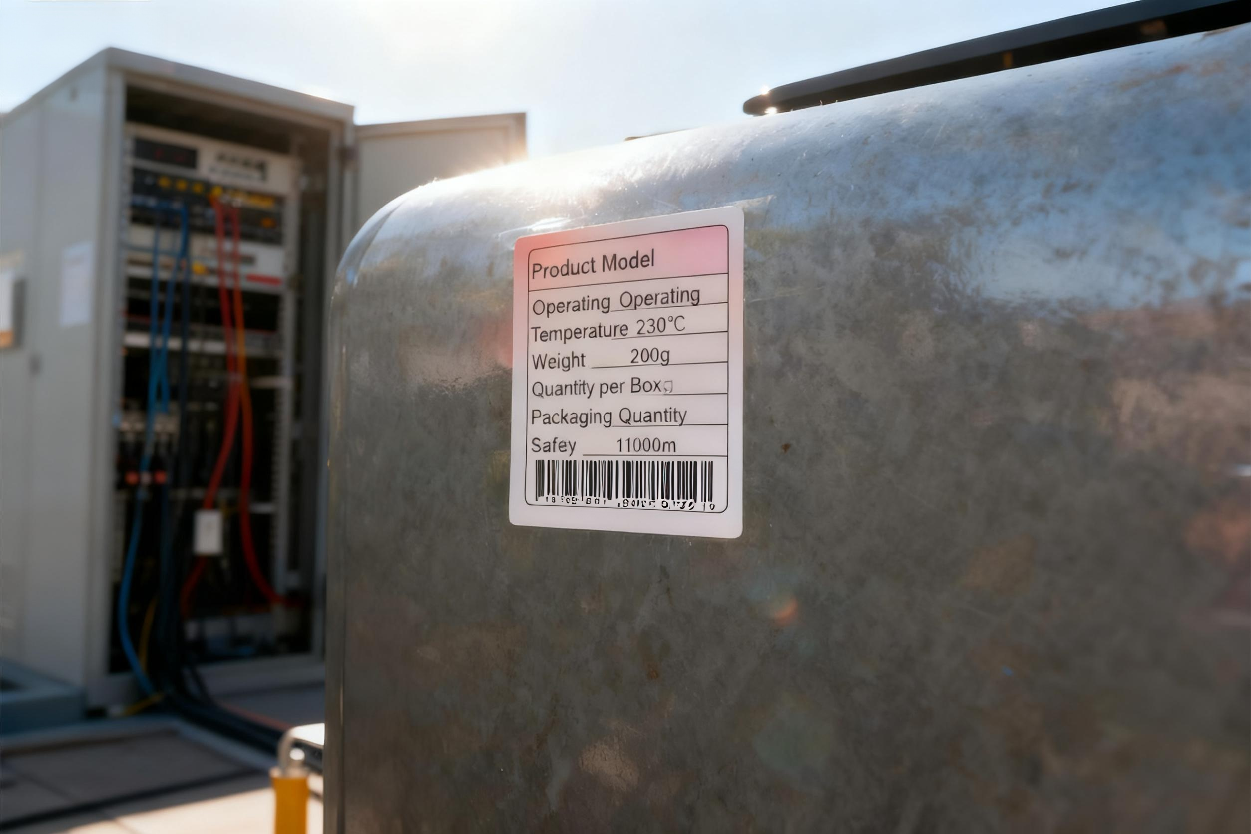 Barcode labels suitable for outdoor high-temperature environments